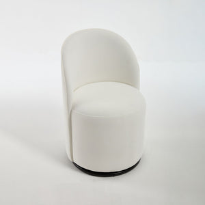 360 Degree Swivel Armless Dining Barrel Chair with Stain-Resistant Upholstery - Multiple Colors