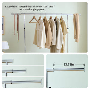 Heavy Duty Rolling Clothes Rack