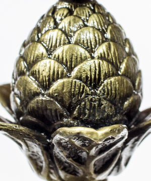Blooming Pineapple Ceiling Fan Pull, 3"h with 12" Antiqued Brass Chain