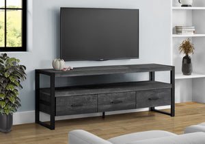 TV Stand, Console, Media Entertainment Center with Storage Drawers - Black