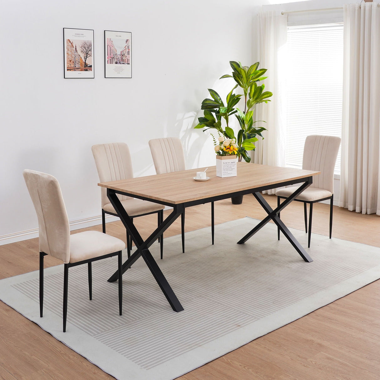 Velvet Dining Chairs for Dining Room (Set of 4)