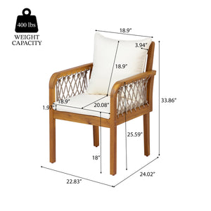 7-Piece Outdoor Acacia Wood Dining Set