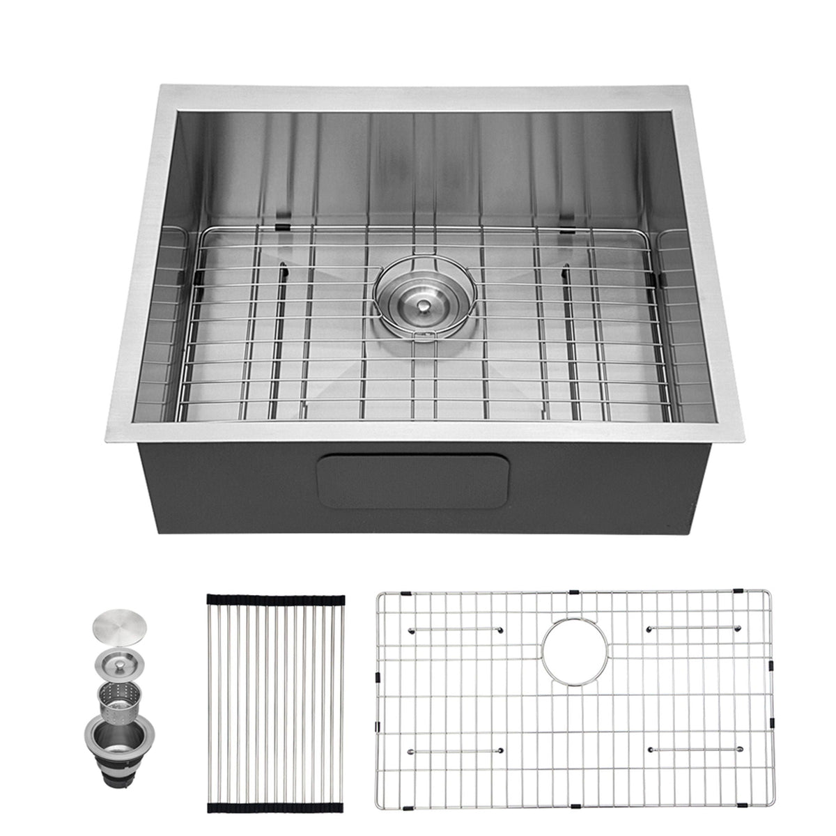Modern Style Undermount Sink With Stainless Steel, Deep Single Bowl