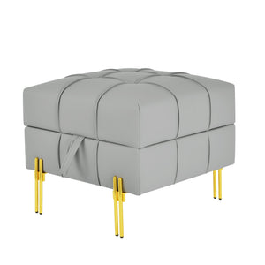 22 Inches Anti-Scratch Leather Storage Ottoman