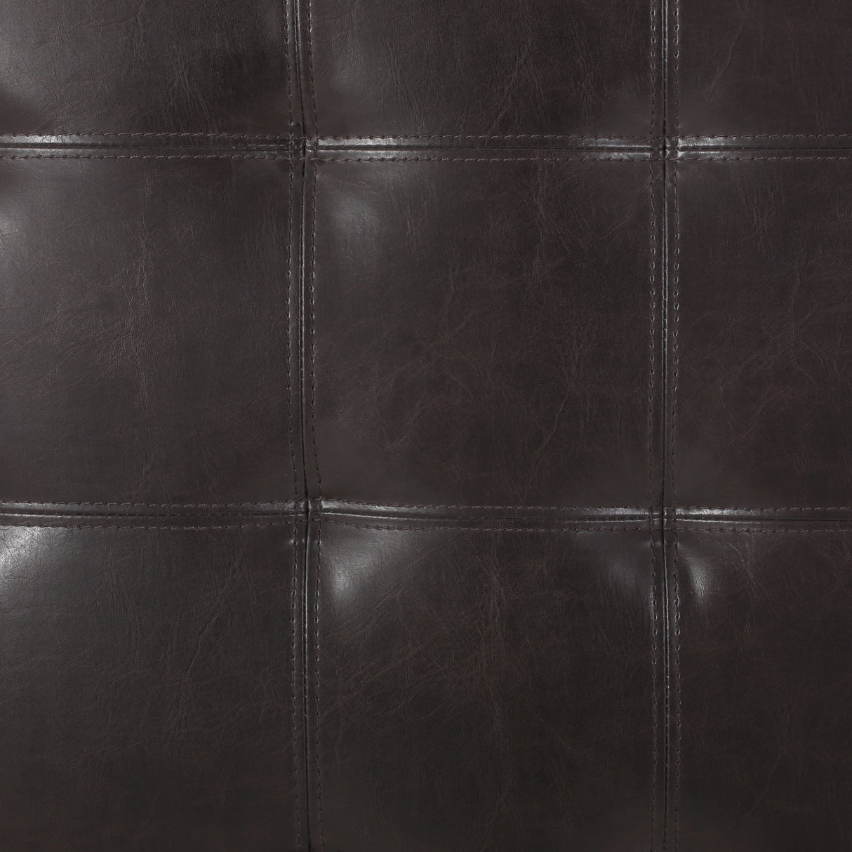 Upholstered Tufted PU Leather Storage Ottoman