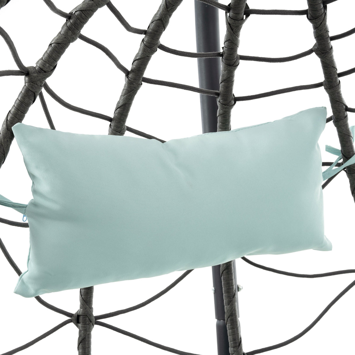 Egg Chair with Stand Indoor Outdoor Swing Chair Patio Wicker Hanging Egg Chair