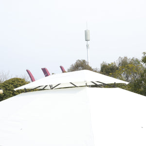 13x10 Outdoor Patio Gazebo Tent with Ventilated Double Roof and Sidewalls
