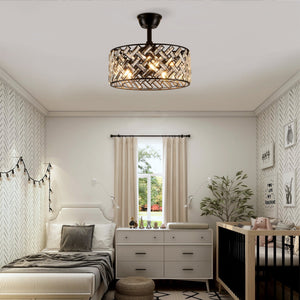 18'' Crystal Cage Ceiling Fan with Remote Control