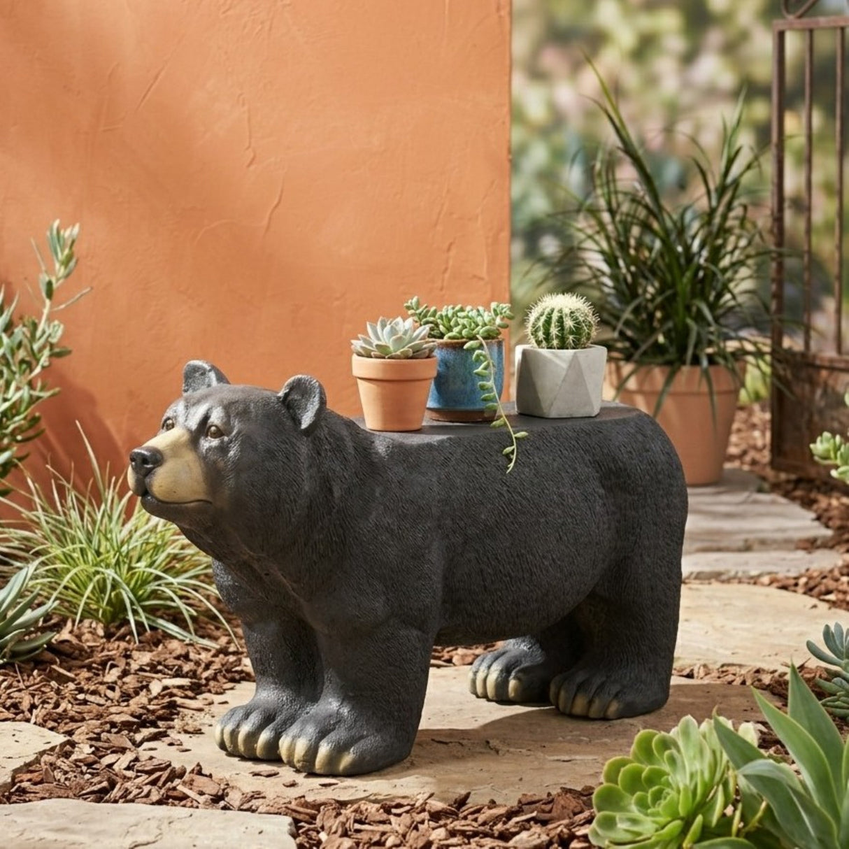 MGO Bear Bench - Concrete Outdoor Bench