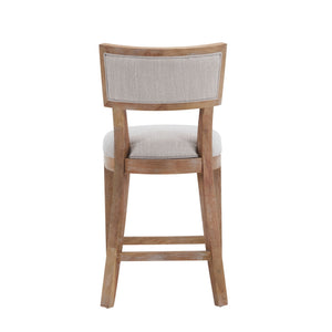 Upholstered Counter Height Bar Stools With Comfy Back (Set of 2)