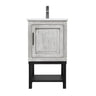 Modern Freestanding Bathroom Vanity With Ceramic Sink, Hot And Cold Faucet, 1 Door Cabinet & Open Shelf
