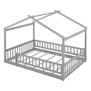 Bed House Bed Frame With Fence