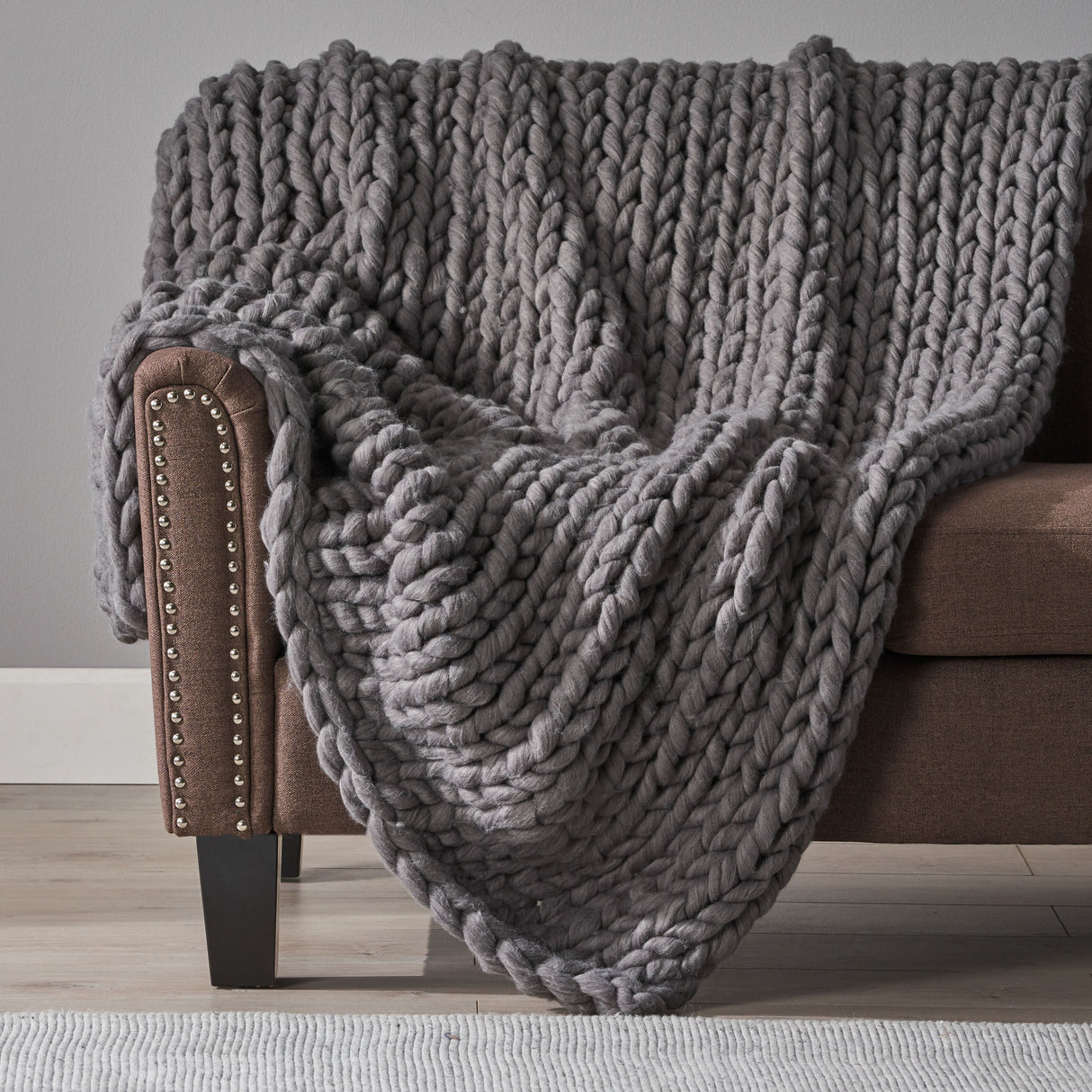 Cozy throw blanket - grey