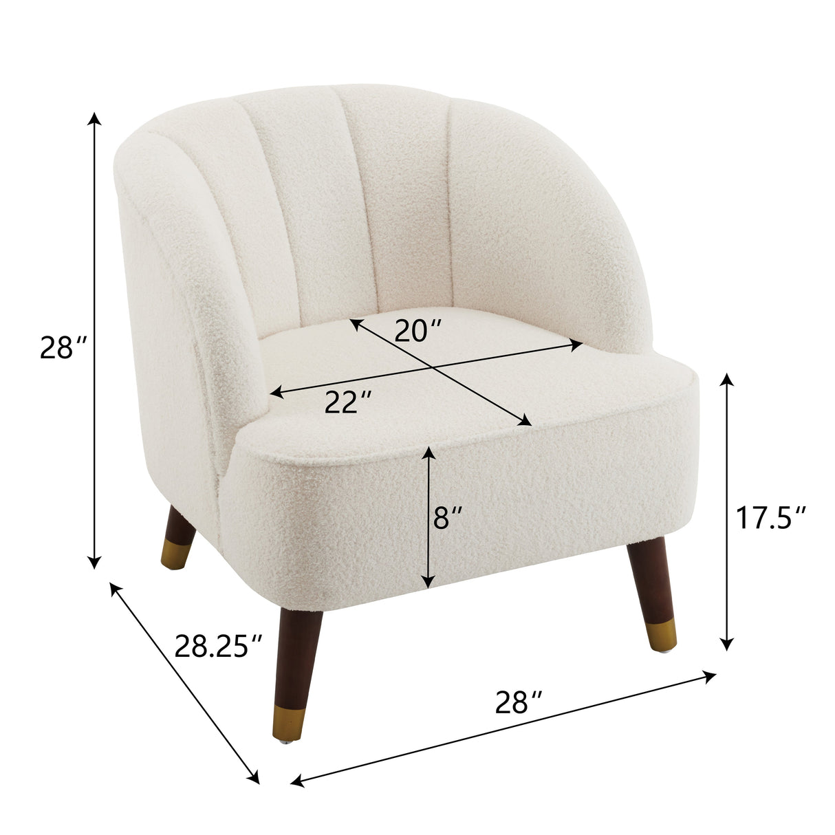 Upholstered Barrel Accent Chair