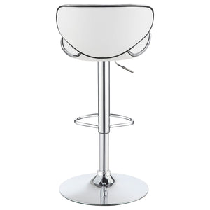 Edenton - Upholstered Adjustable Bar Stool (Set of 2) - White