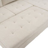 The Ashely Reversible Chenille Sectional Sofa with USB Charging Ports and Convertible Ottoman