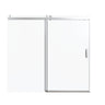 Frameless Single Sliding Soft Close Shower Doors, 3 / 8" Tempered Glass Reversible Installatio