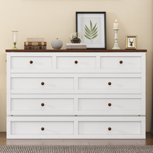 Solid Pine Murphy Bed Chest with Charging Station and Large Storage Drawer - Queen