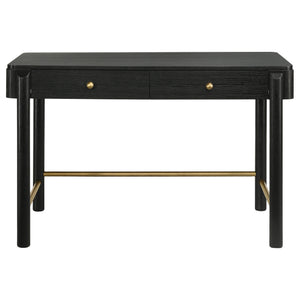 Anser - 2 Drawer Vanity Desk Makeup Table Rounded Design - Black