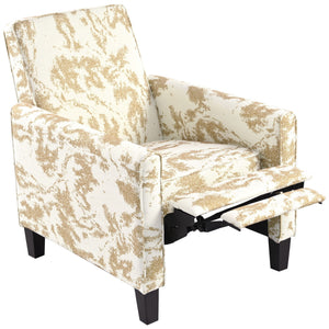 Push Back Upholstered Recliner Armchair