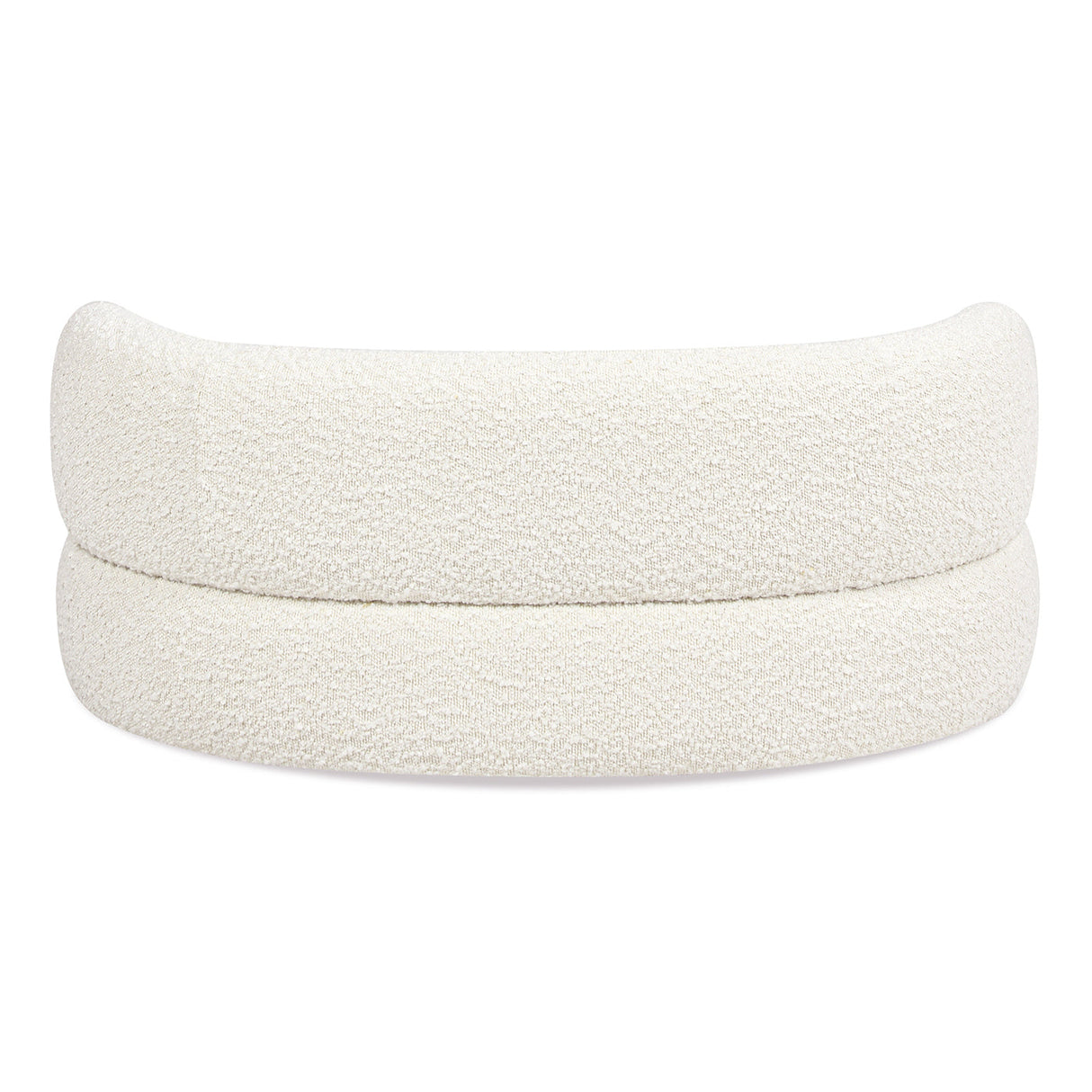 Shep 36' Curved Dog Sofa Bed, Medium, Ivory White Boucle