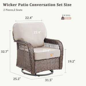 Outdoor Glider Chairs Set of 2