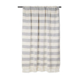 DII Cabana Stripe Cotton 50x60" Throw Blanket, French Blue/Off-White