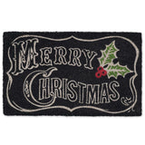 DII Christmas Coir Door Mat, Merry Chalkboard