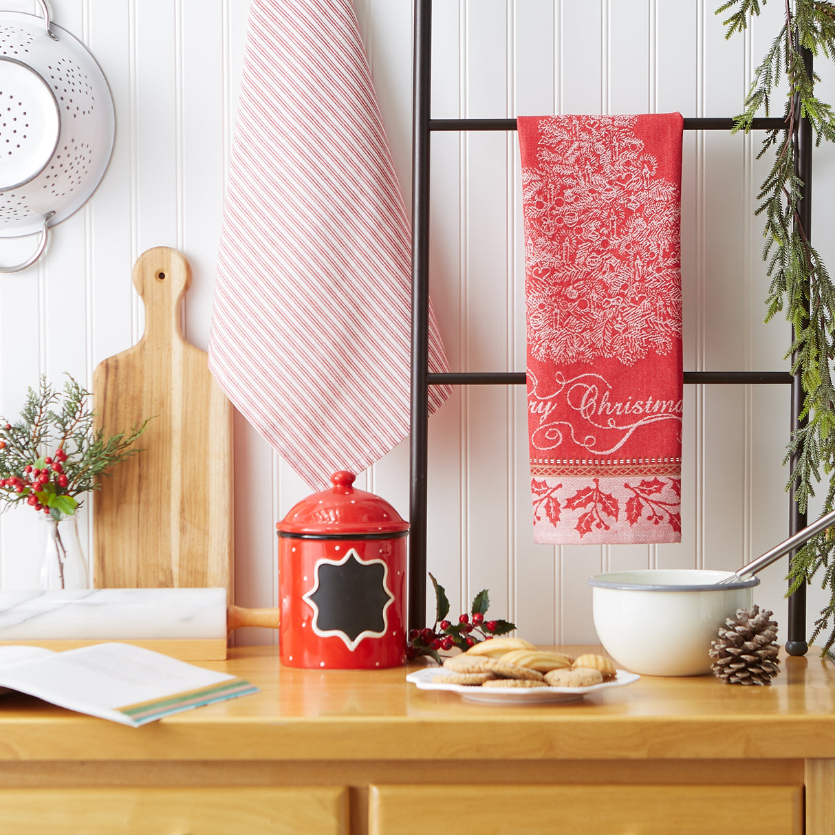 DII Holiday Mixed Dishtowel Set/2, Holiday Tree