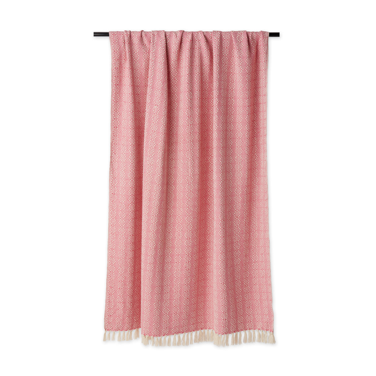 DII Diamond Stitch Cotton Throw Blanket, 50x60-Inch, Rose