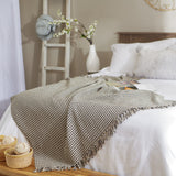 DII Houndstooth Cotton Throw, 50x60-inches, Mineral