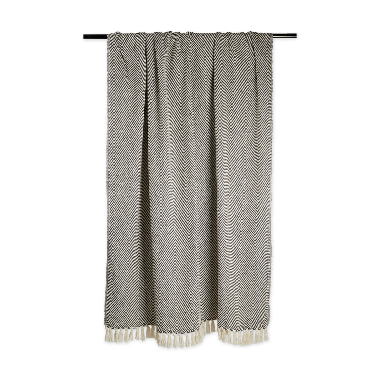DII Urban Check Cotton 50x60-Inch Throw Blanket, Mineral