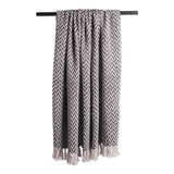 DII Zig-Zag Cotton 50x60-Inch Throw Blanket, Black