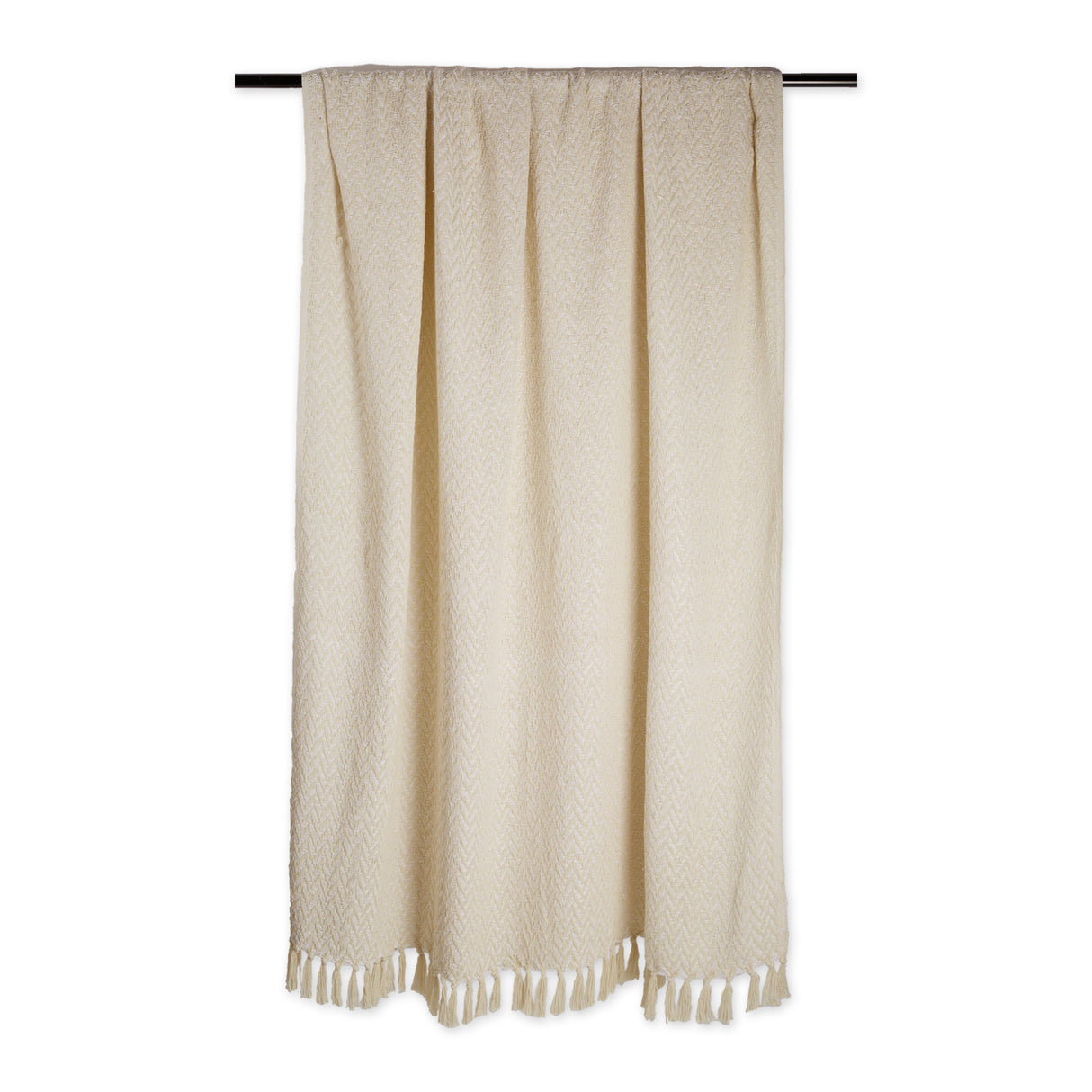 DII Zig-Zag Cotton 50x60-Inch Throw Blanket, Natural