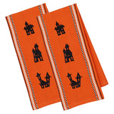 DII Halloween Dishtowel Set/2, Haunted Houses