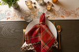 DII Autumn Plaid Napkin Set/6, Autumn Spice