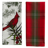 DII Holiday Mixed Dishtowel Set/2, Holiday Botanical