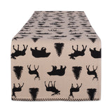 DII Mountain Trail Plaid Reversible Embellished Table Runner 14x108