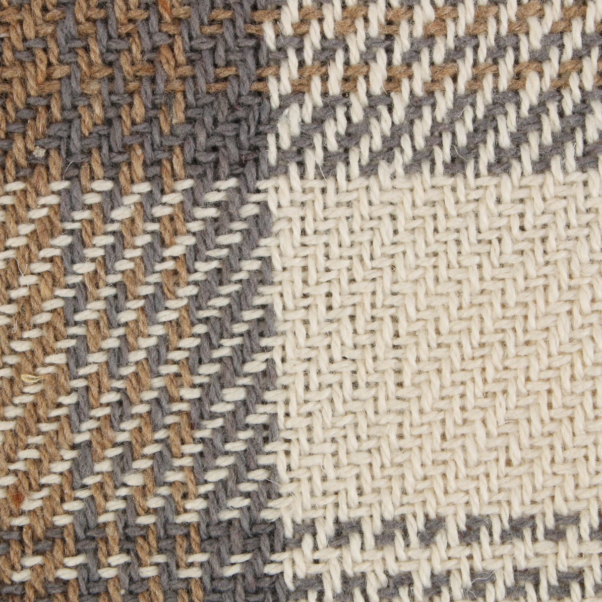 DII Farmhouse Plaid Cotton Throw Blanket, 50x60-Inch, Stone