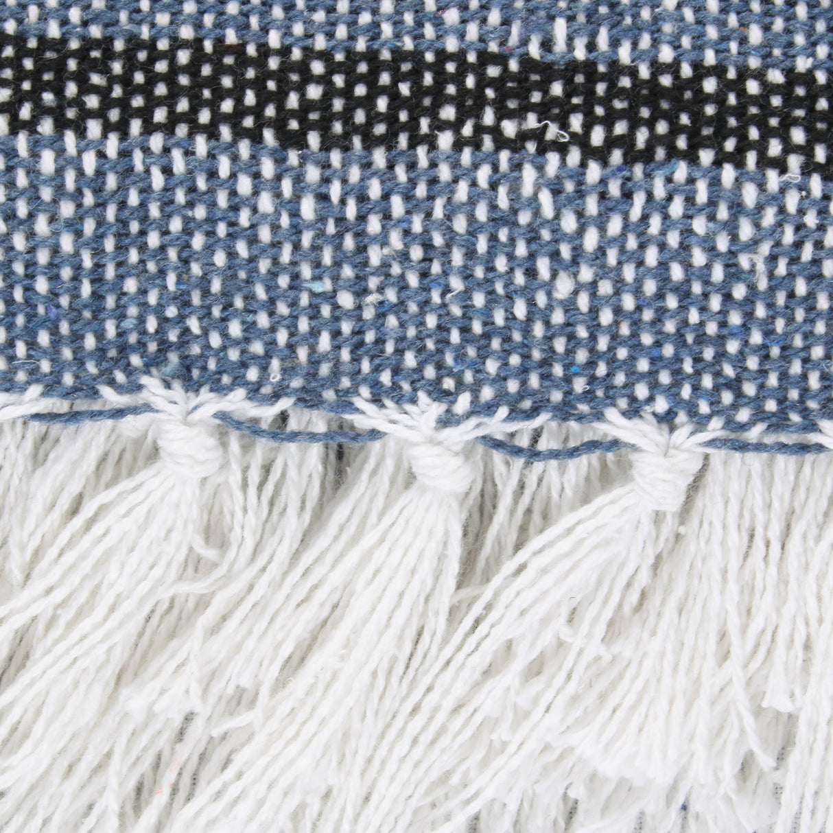 DII French Blue Farmhouse Stripe Throw