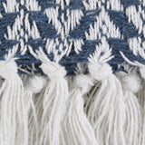 DII Arrowhead 50x60" Cotton Throw Blanket, French Blue