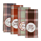 DII Asst Gathered Together Embellished Dishtowel Set/4