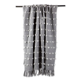 DII Woven Loop Cotton Throw Blanket, 50x60-Inch, Gray