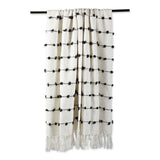 DII Woven Loop Cotton Throw Blanket, 50x60-Inch, Off-White