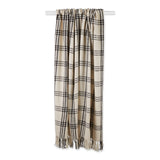 DII Modern Farmhouse Plaid Cotton Throw Blanket, 50x60-inch, Black
