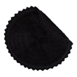 DII Crochet Bath Mat, Round, 27.5" Diameter, Black