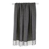 DII Acrylic Waffle 50x60" Throw Blanket, Black/White