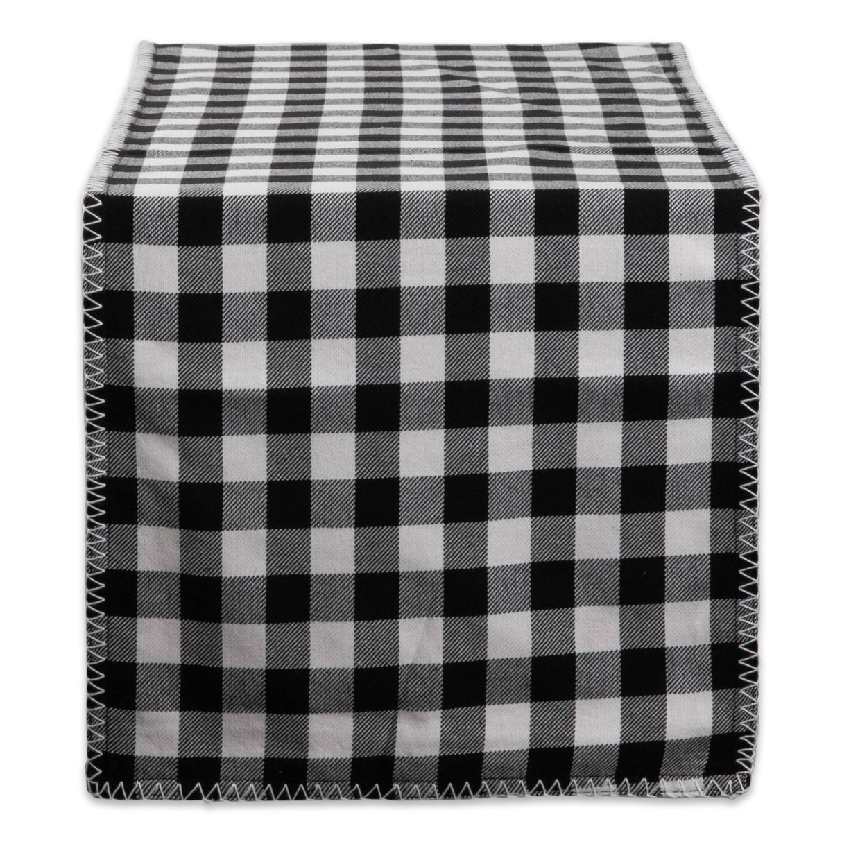 DII Christmas Buffalo Check With Embroidery Table Runner 14x72
