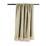 DII Handloom Chevron Cotton Throw Blanket, 50x60-Inch, Artichoke