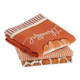 DII Thanksgiving Assorted Dishtowel Set/3, Thankful Check